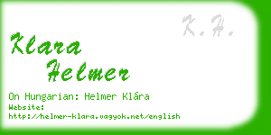 klara helmer business card
